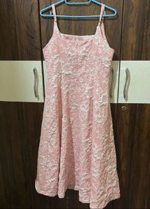 Elegant Pink Lace Dress