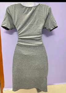 Chic Grey Wrap Dress
