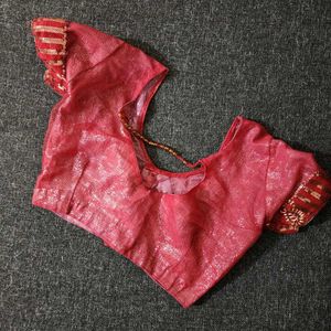 Sparkling Pink Ethnic Only Blouse