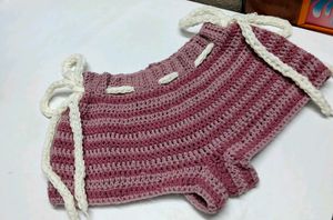 Crochet Striped High Waisted Shorts