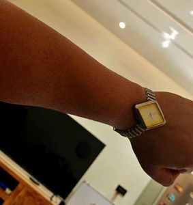 Diamond case yellow fume custom watch