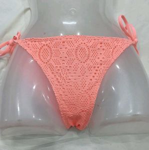 🪔 Peach Crochet Bikini Bottom
