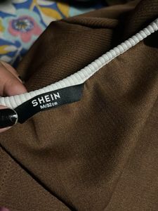 Brown Crop Top &amp; Pants Set