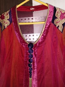 Churidar Set With Pant And Net Dupatta