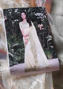 Lime Green Organza Saree💖