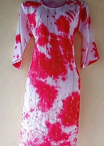 Stylish Tie-Dye Kurta with Sequins