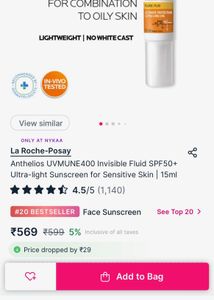 La Roche-Posay Anthelios Sunscreen SPF 50+ 15ml
