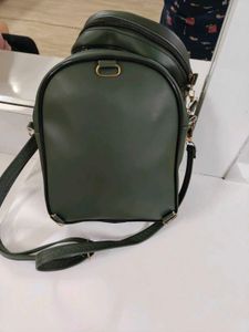 NEW Chic Green Crossbody Bag with Charm
