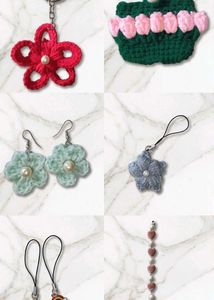 Handmade Crochet Flower Jewelry Set