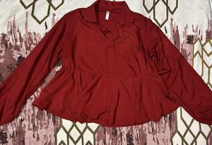 Red Peplum Top
