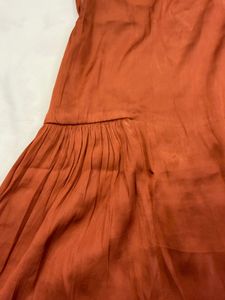 rust copper colour satin H&amp;M top