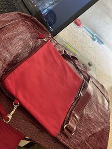 vintage Leather animal print Handbag
