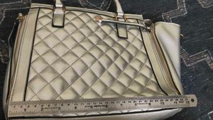 Chic Quilted Silver Handbag
