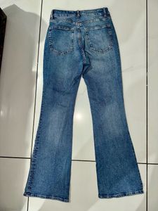 H&amp;M Flared Blue Denim Jeans