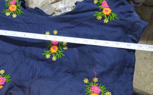 Embroidered Blue Kurta (38)