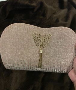 Elegant Butterfly Clasp Clutch Bag