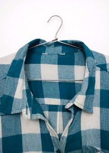Blue Plaid Flannel Shirt
