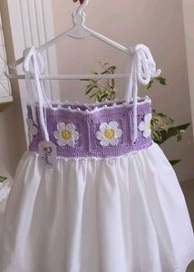 Handmade Crochet Daisy Dress