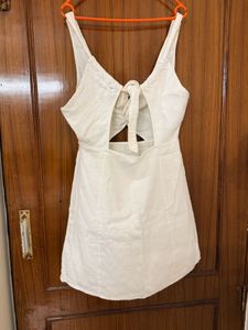 White Sleeveless Mini Dress