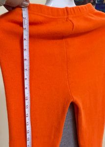 Orange Casual Leggings