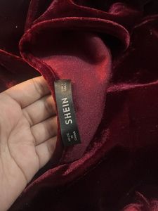 Velvet T-Shirt - Burgundy