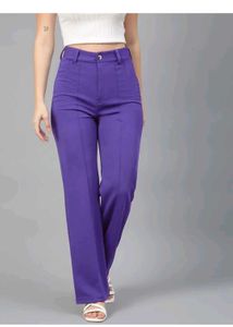 Vibrant Purple Wide-Leg Pants