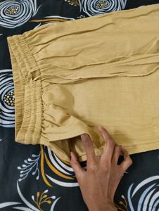 Tan Casul Straight Cut Pants