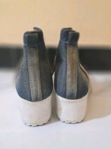 Denim Lace-Up Casual Shoes