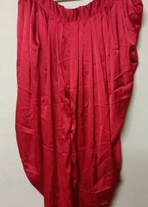 Vibrant Red Dhoti Pants