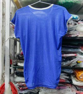 Stylish Blue Top with "Fashion Style" Accent