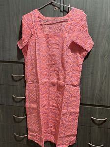 Beautiful Coral Kurta bottom and duppata set
