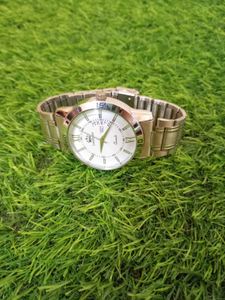 Silver color metal watch for men