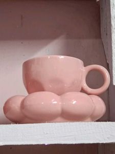 Cute Pink Cloud Tea Cup & Saucer Set