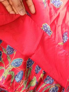 Red Floral Saree
