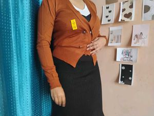 ❤️Free Delivery Brown Cardigan Sweater❤️