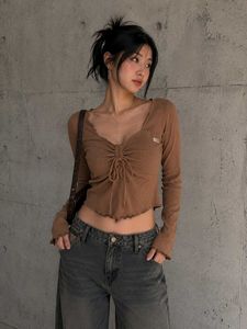Ruched Front Long Sleeve Top
