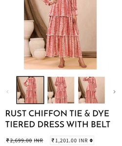 (Juniper) Coral Maxi Dress with Tie Waist