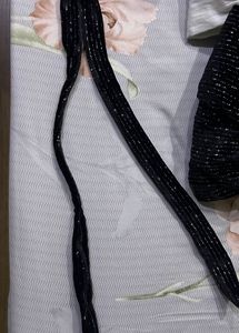 Sparkling Black Long Sleeve blazer with tie