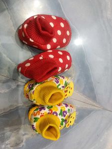 Adorable Baby Booties - 2 Pairs