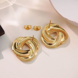 Chic Gold Knot Statement Earrings