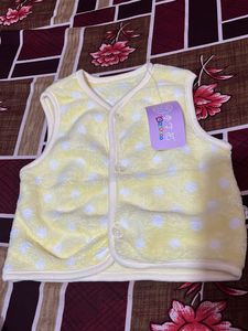 Cute Yellow Polka Dot Baby Vest