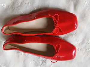 Colourful Red Patent Ballerina Flats