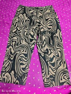 Stylish Swirl Print Wide Leg Pants