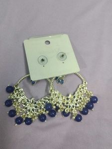 Beautiful Blue Floral Jhumkas🤩