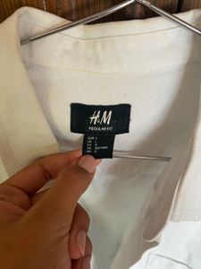 H&amp;M Men's White Button-Up Shirt