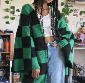 Crocheted Checkerboard Cardigan