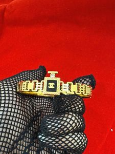 Elegant Gold CC Logo Bracelet