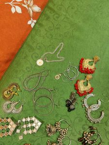 oxidized Earrings and pendant