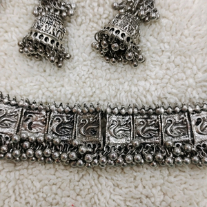 oxidised necklace set