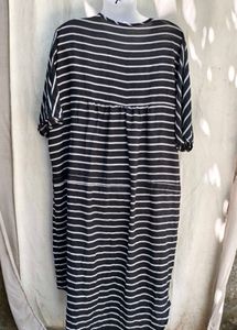 I. Striped Button-Up Maxi Dress